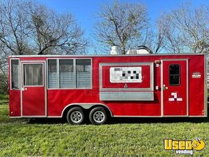 2017 Covered Wagon Kitchen Food Concession Trailer with Enclosed Porch for Sale in Texas!