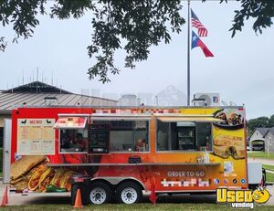 2023 8.5' x 22' Kitchen Food Trailer with Fire Suppression System | Concession Trailer for Sale in Texas!