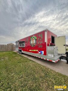 2022 30' Kitchen Food Concession Trailer with 8' Screened Porch and Pro-Fire Suppression for Sale in Texas!