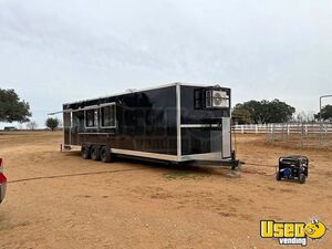 30' Kitchen Food Concession Trailer with 6' Porch and Bathroom for Sale in Texas!