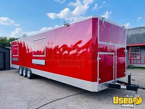 Built To Order Fully-Equipped 8.5' x 30' Kitchen Food Concession Trailer with Pro-Fire for Sale in Texas!
