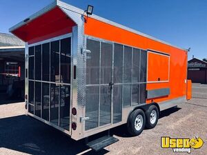 New- 8' x 20' Kitchen Food Trailer with Enclosed Porch | Food Concession Trailer for Sale in Texas!