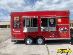 Like New - 2024 8' x 16'  Kitchen Food Trailer with Fire Suppression System for Sale in Utah!