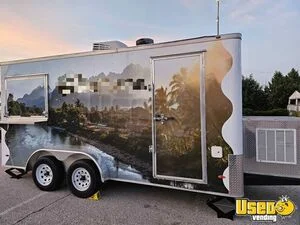 2019 7' x 17' Kitchen Food Concession Trailer with Fire Suppression System for Sale in Wisconsin!