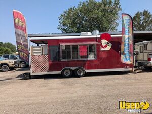 2008 8.5' x 21' Wells Cargo  Kitchen Food Trailer with Porch & Fire Suppression for Sale in Wyoming!