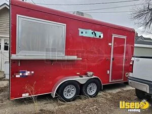 2018 7' x 17' Kitchen Food Concession Trailer with Pro-Fire System for Sale in Wyoming!