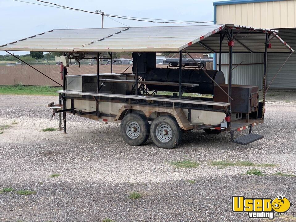 Great Competition 7' x Open Barbecue Pit Smoker | Mobile BBQ Unit Trailer for Sale in Texas