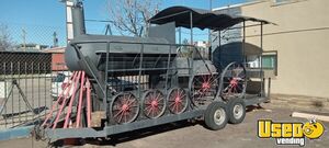 2015 Locomotive 7' x 20' Open BBQ Smoker Trailer Offset Smoker Train for Sale in Colorado!