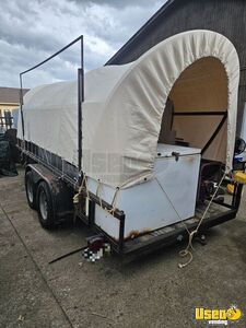 Custom Built - 6.5' x 16' BBQ Covered Wagon Trailer with 10' Pull Behind BBQ Pit for Sale in Colorado!