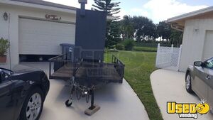 Used 2003 Custom-Built Wood Burning Smoker Barbecue Trailer in Good Condition for Sale in Florida!