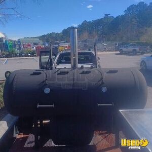 Large 2021 5' x 12' Home-Built Open Barbecue Smoker Concession Trailer for Sale in Florida!