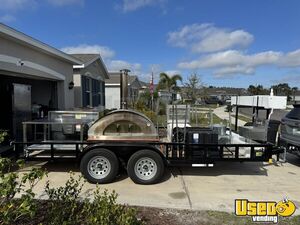 Like New - 2024 7' x 16' BBQ Smoker and Pizza Oven Trailer for Sale in Florida!