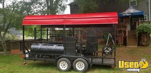 2010 - 7' x 16' Open Covered BBQ Pit Smoker Trailer / Tailgating and BBQ Rig for Sale in Georgia!