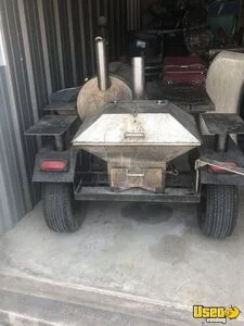All Stainless Steel Used 4.6' x 8' BBQ Smoker + Fryer Tailgating Trailer for Sale in Texas!