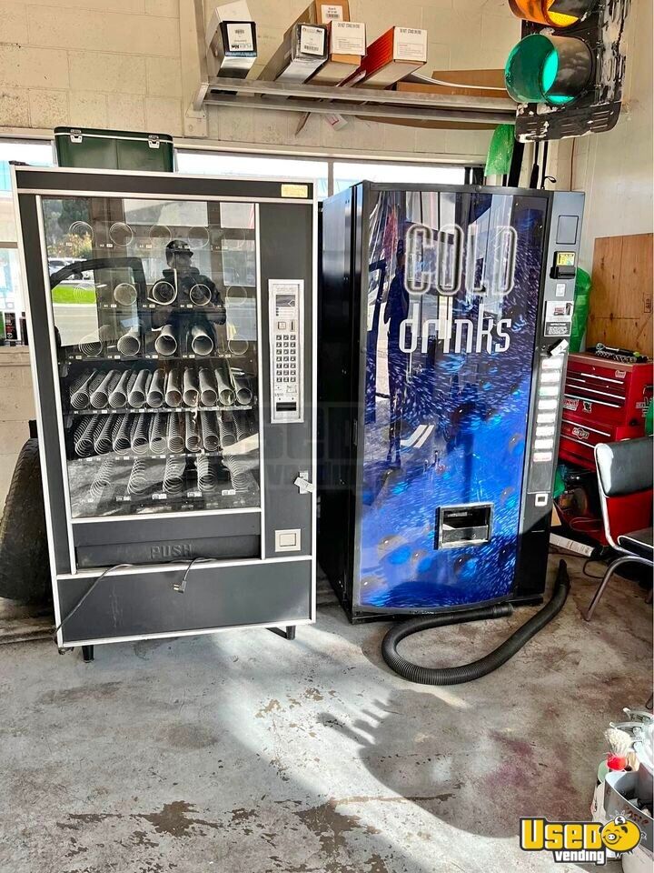 2 Glass Front Snacks and 2 Soda Refurbished Vending Machines are For