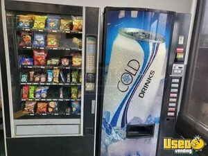 Set of 2 Used 1 Soda and 1 Large Glass Front Snack Vending Machines For Sale in Texas!