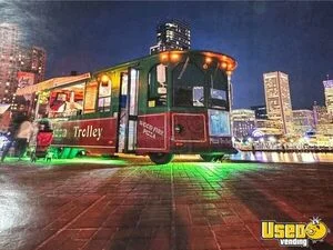 Rebuilt Classic Trolley Wood-Fired Pizza Truck Streetcar Food Truck w/ Clean Propane Engine for Sale in Maryland!