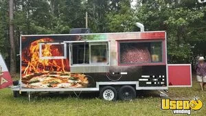 2017 8' x 18' Wood Fired Pizza Concession Trailer with Fire Suppression System for Sale in Florida!
