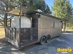 2021 8.6' x 24' Wood Fired Pizza Food Concession Trailer Mobile Vending Unit w/ Porch for Sale in Idaho!