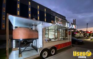 Custom Built - 2018 - 8' x 22' Wood Fired Pizza Concession Trailer with Open Porch for Sale in Minnesota!