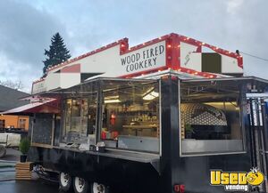 Turnkey - 8' x 28' Mobile Pizza Trailer with Custom Built Bread Stone Oven for Sale in Oregon!