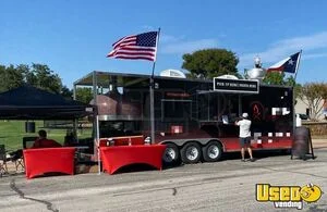 Turnkey - 2023 8.5' x 26' Wood Fired Pizza Concession Trailer with Porch for Sale in Texas!