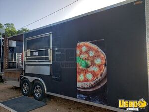 Loaded - 2014 8' x 16' Wood Fired Pizza Concession Trailer w/ Custom Deck for Sale in Texas!