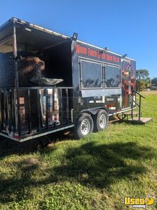 2021 8' x 20' Wood Fired Brick Oven Pizza Trailer with Porch Mobile Pizzeria Unit for Sale in Texas!