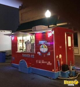 Shaved Ice Concession Trailer Snowball Trailer Air Conditioning Ohio for Sale