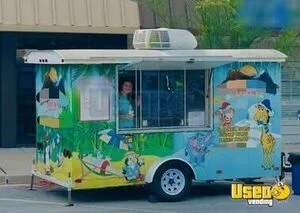 Shaved Ice Trailer Snowball Trailer Air Conditioning Texas for Sale