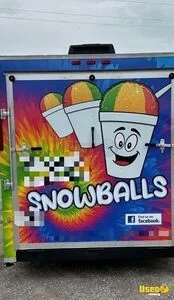 Shaved Ice Trailer Snowball Trailer Exterior Customer Counter Louisiana for Sale