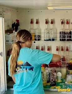 Shaved Ice Trailer Snowball Trailer Refrigerator Texas for Sale