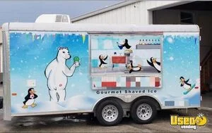 Turnkey - 2018 8' x 16' Shaved Ice Trailer Snowball Concession Unit for Sale in Florida!