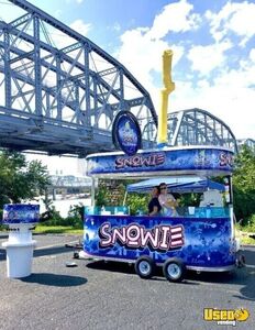 Custom 2023 8' x 16' Snowie Shaved Ice Trailer Snowball and Snowcone Concession Trailer for Sale in Virginia!