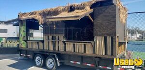 Tiki Hut Beverage Concession Trailer Beverage - Coffee Trailer Concession Window Maryland for Sale