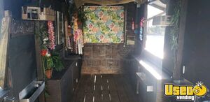 Tiki Hut Beverage Concession Trailer Beverage - Coffee Trailer Interior Lighting Maryland for Sale