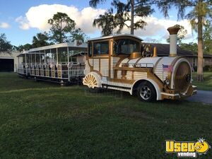 2019 Locomotive Train Style People Mover Tour Party Bus for Sale in Florida- Amazing Like New Demo Model!